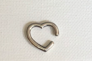 Silver Heart Ear Cuff