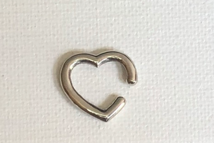 Silver Heart Ear Cuff