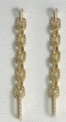 Gold Chain Link Hanging Earring