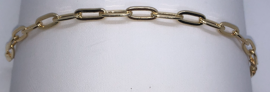 Gold Classic Large Chain Link Bracelet