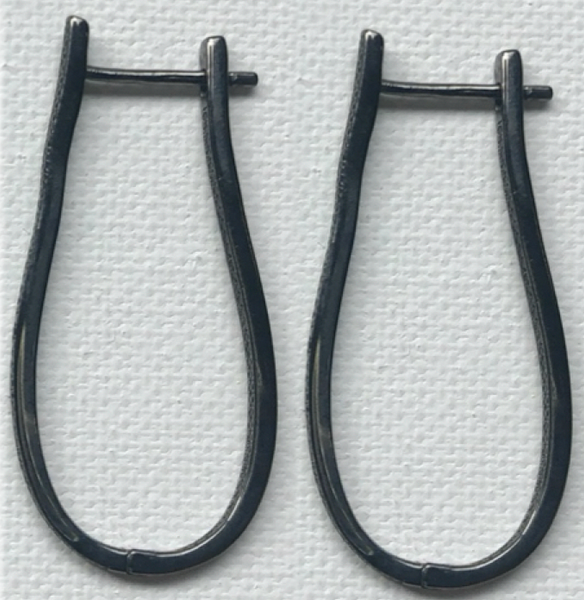 Black Oblong Hoop