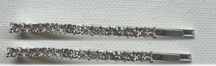 Silver Barrette Pair