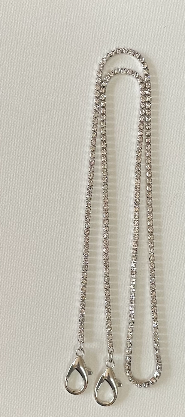 Clear Rhinestone Mask Chain