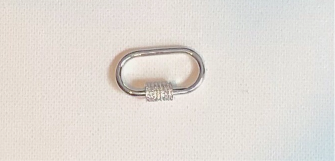 Silver Carabiner Charm