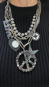 Multi-Chain & Charm Necklace