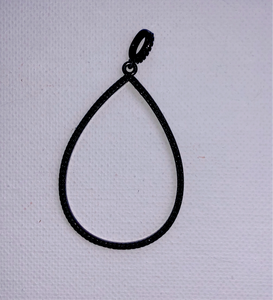 Black Teardrop Charm
