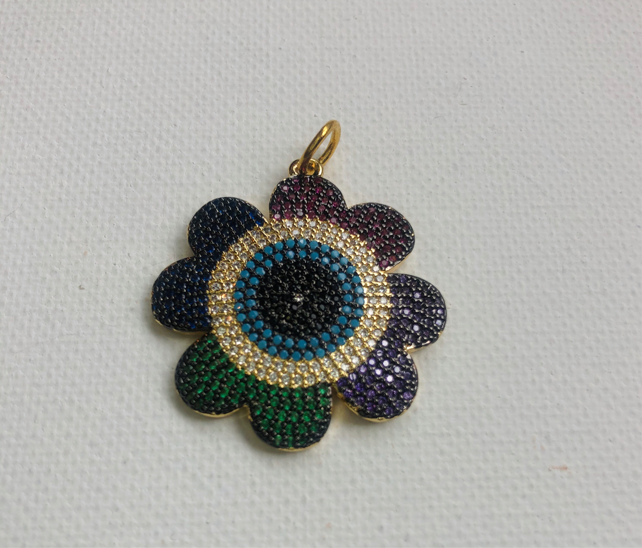 Rainbow Flower Charm